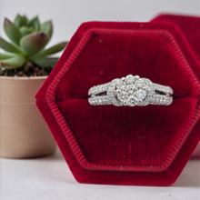 Load image into Gallery viewer, 14k White Gold Diamond Invisible Set 1.26ctw Ring