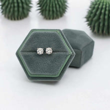 Load image into Gallery viewer, 14K White Gold 3/4ctw Round Diamond Stud Earrings