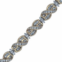Load image into Gallery viewer, 14K Two-Tone Link Bracelet Diamond Accents (Approx. 5.0ctw)
