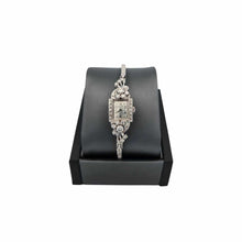 Load image into Gallery viewer, 14K White Gold Manual Wind Ladies' Diamon Bulova Watch