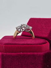 Load image into Gallery viewer, 18K Two-Tone Gold 3-Stone Natural Diamond Ring with 1.66ctw