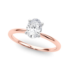 Load image into Gallery viewer, 14 Karat Solitaire Engagement Ring with Oval Diamond