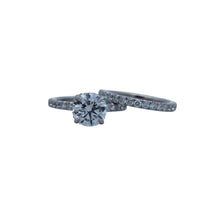 Load image into Gallery viewer, Platinum Lab-Grown Diamond Wedding Set with 2.10ct Center & Natural Diamond Accents