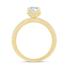 Load image into Gallery viewer, 14k - 1.13ctw Princess Cut Center Round Halo Diamond Engagement Ring