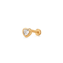 Load image into Gallery viewer, ARABELLA | White Sapphire Heart Single Piercing Earring
