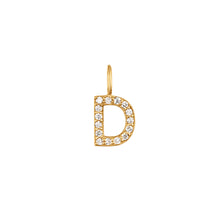 Load image into Gallery viewer, D | Diamond Initial Charm
