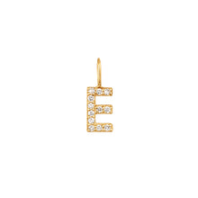 Load image into Gallery viewer, E | Diamond Initial Charm
