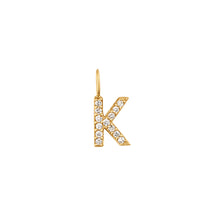 Load image into Gallery viewer, K | Diamond Initial Charm
