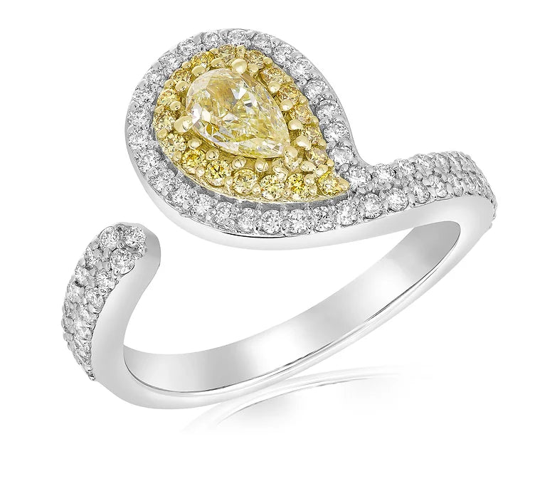 18K Yellow & White Diamond Ring