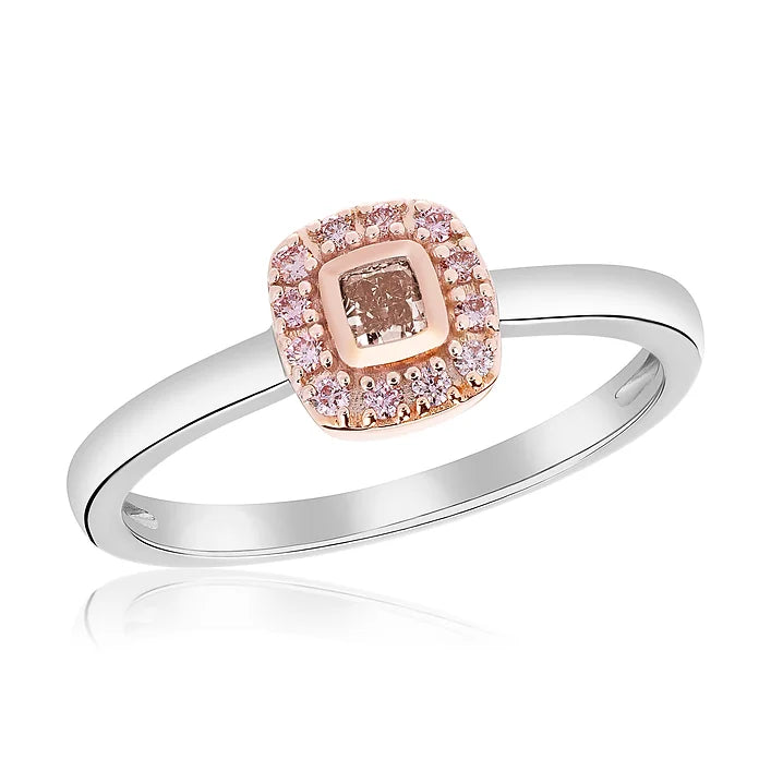 14k Brown/Pink Diamond Ring