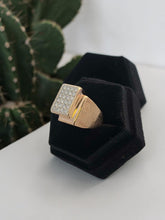 Load image into Gallery viewer, 14K Yellow Gold Men’s Pavé Diamond Ring – 1.00ctw G-H/VS
