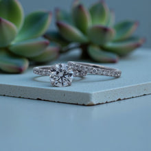 Load image into Gallery viewer, Platinum Lab-Grown Diamond Wedding Set with 2.10ct Center &amp; Natural Diamond Accents
