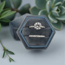 Load image into Gallery viewer, Platinum Lab-Grown Diamond Wedding Set with 2.10ct Center &amp; Natural Diamond Accents
