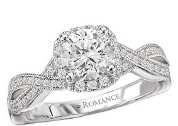 10K WHITE GOLD ENGAGMENT RING