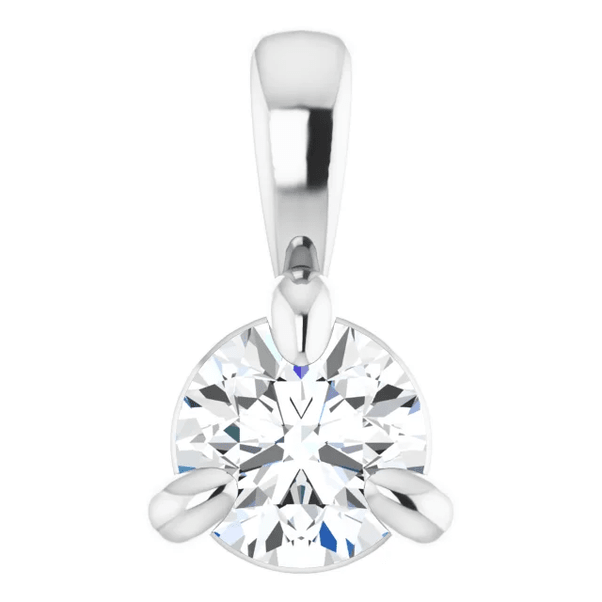 14KW .10CTW Solitaire Necklace