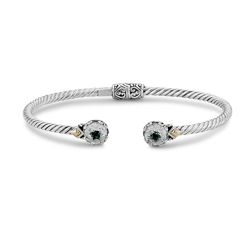 Glow Bangle- White Topaz