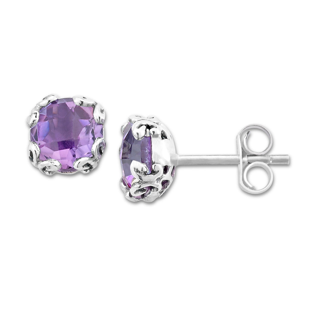 Glow Studs- Amethyst