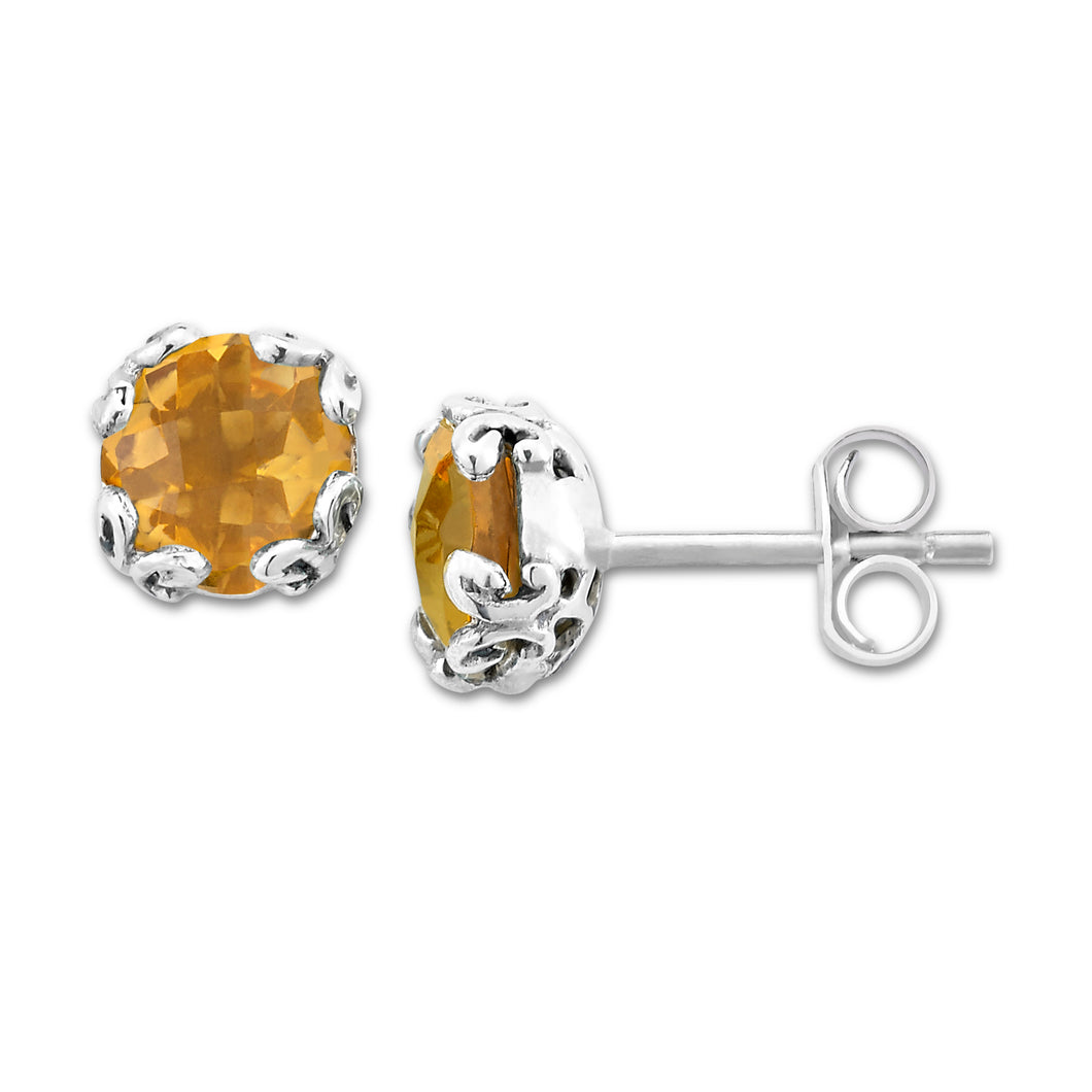 Glow Studs- Citrine
