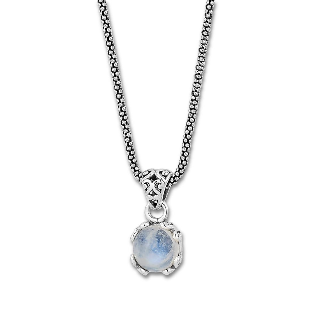 Glow Necklace- Rainbow Moonstone