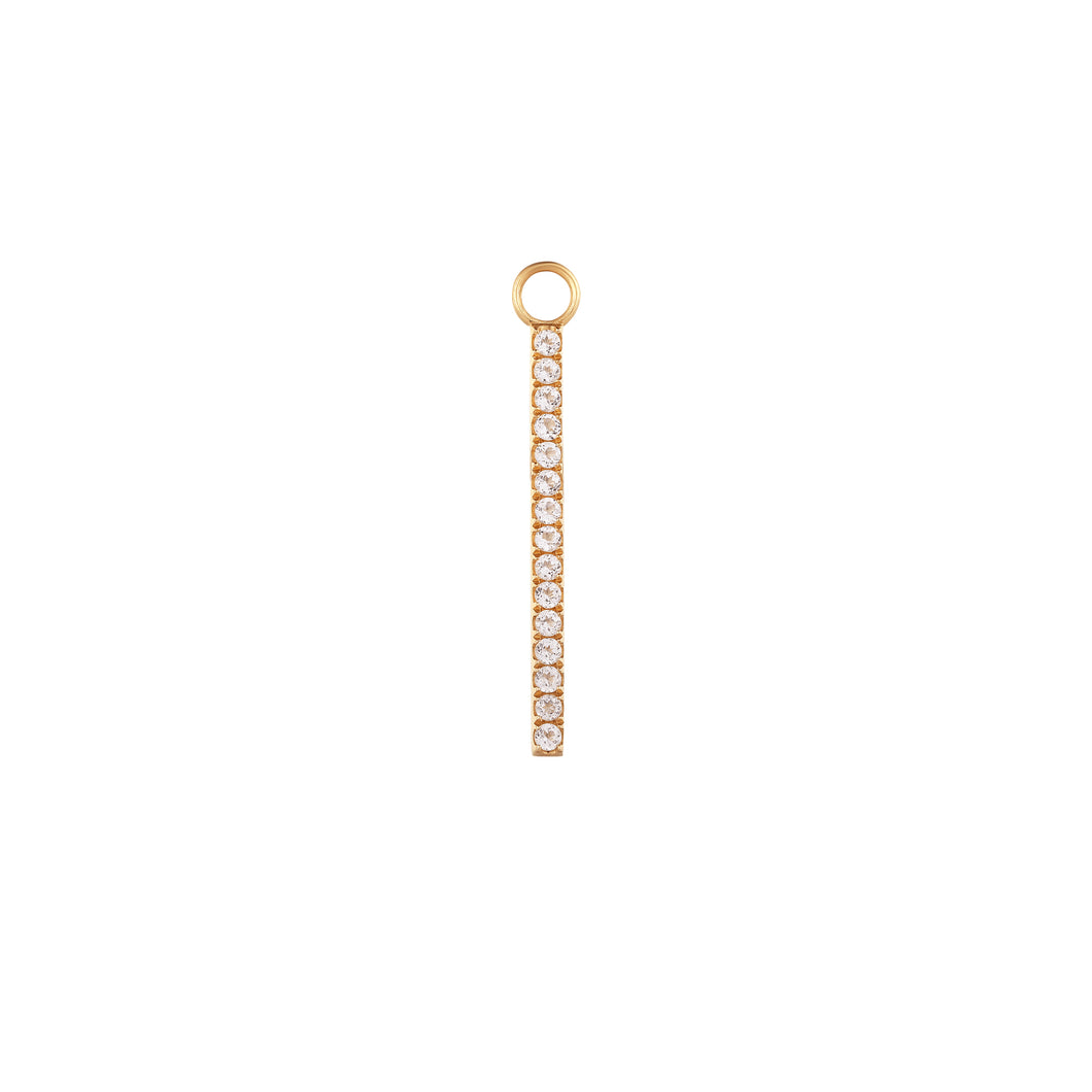 BARDOT | White Sapphire Bar Earring Charm