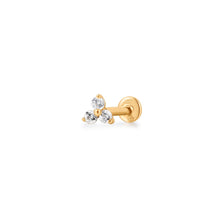 Load image into Gallery viewer, ALESSA | White Sapphire Triple Cluster Single Piercing Earring
