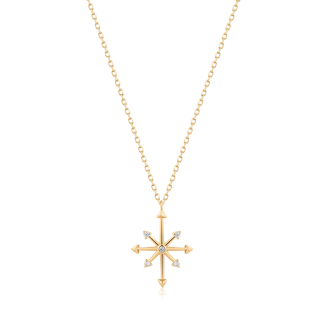 CANDIE | Diamond Octagram Star Necklace