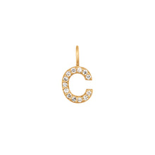 Load image into Gallery viewer, C | Diamond Initial Charm

