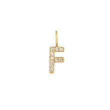 Load image into Gallery viewer, F | Diamond Initial Charm
