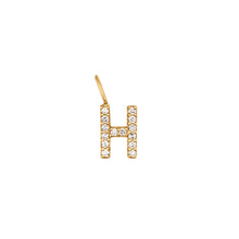Load image into Gallery viewer, H | Diamond Initial Charm

