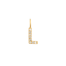 Load image into Gallery viewer, L | Diamond Initial Charm

