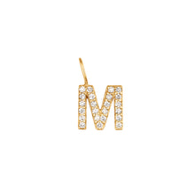 Load image into Gallery viewer, M | Diamond Initial Charm
