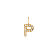 Load image into Gallery viewer, P | Diamond Initial Charm
