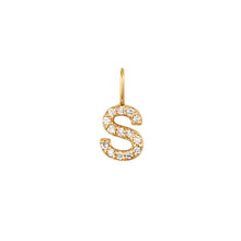 Load image into Gallery viewer, S | Diamond Initial Charm
