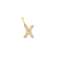 Load image into Gallery viewer, X | Diamond Initial Charm

