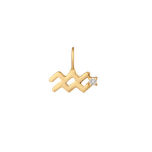 Load image into Gallery viewer, AQUARIUS | Zodiac Charm With Diamond
