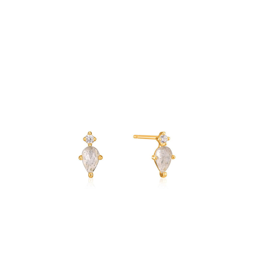 Gold Midnight Stud Earrings