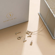 Load image into Gallery viewer, F | Diamond Initial Charm
