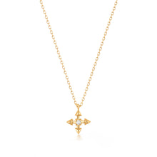 Load image into Gallery viewer, LIESE | Diamond 4-Pointed Cross Necklace

