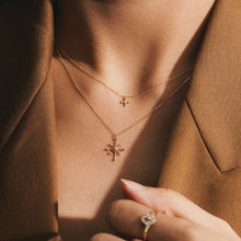 Load image into Gallery viewer, LIESE | Diamond 4-Pointed Cross Necklace
