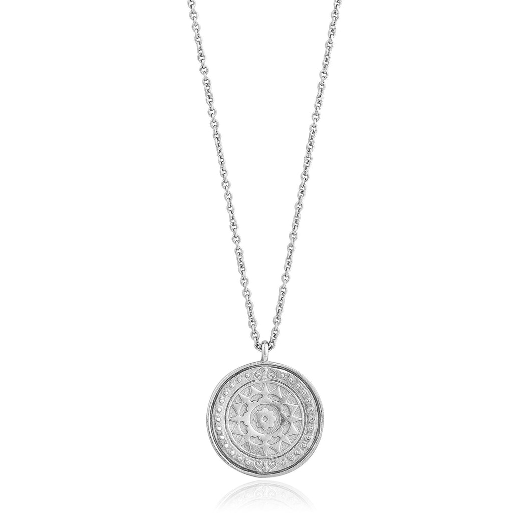  silver medallion chain necklace to your wardrobe for instant shine. Our Silver Verginia Sun Necklace is also available in gold and rose gold.