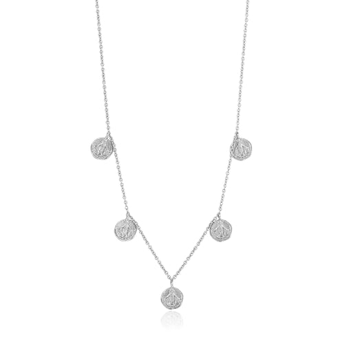 silver short chain medallion necklace to your wardrobe for easy luxe whatever the occasion. Our Silver Deus Necklace is also available in gold and rose gold.