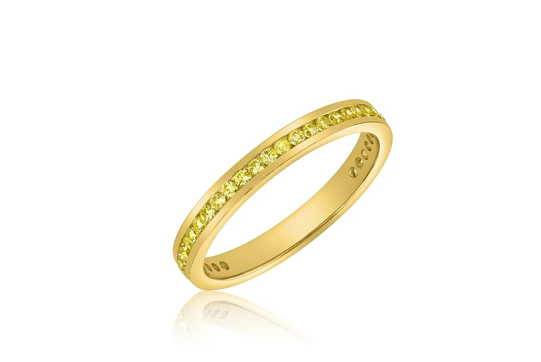 18K Yellow Diamond Band